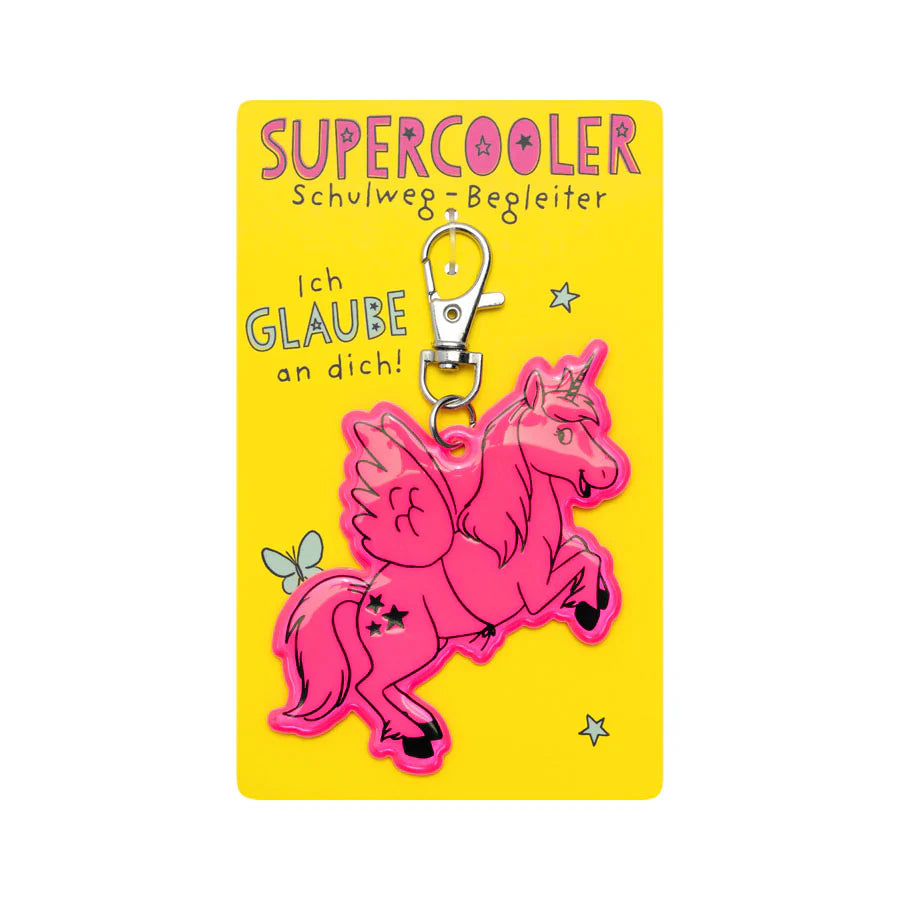Reflektoranhänger Neon Einhorn