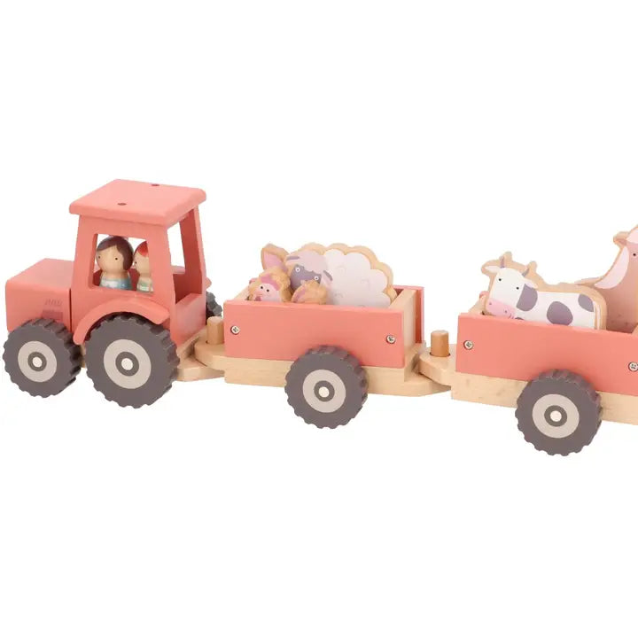 Traktor mit Anhänger Rot