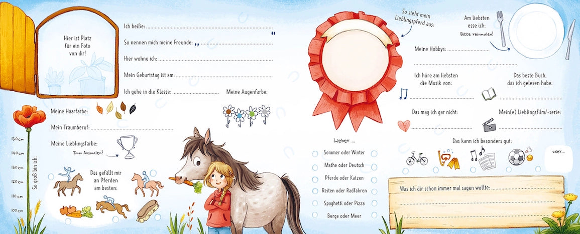 Freundebuch für Kinder - Pferde