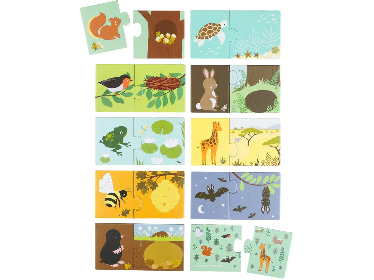 ALLC Kinder Puzzle Tiere habitats