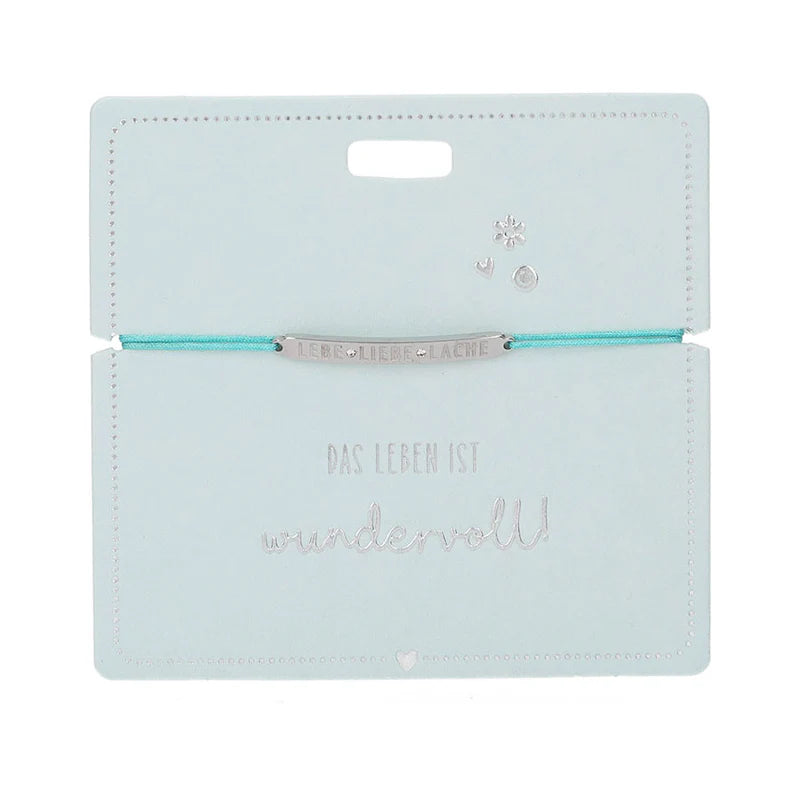 Armband mit Botschaft - Liebe, Lebe, Lache