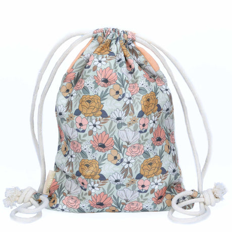 Rucksack und Turnbeutel Hase mit Ohren und Pommel Peach