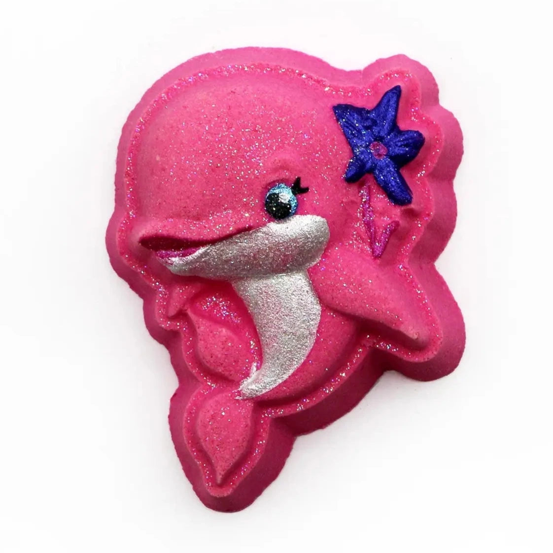Badekugel handgemacht Delfin pink