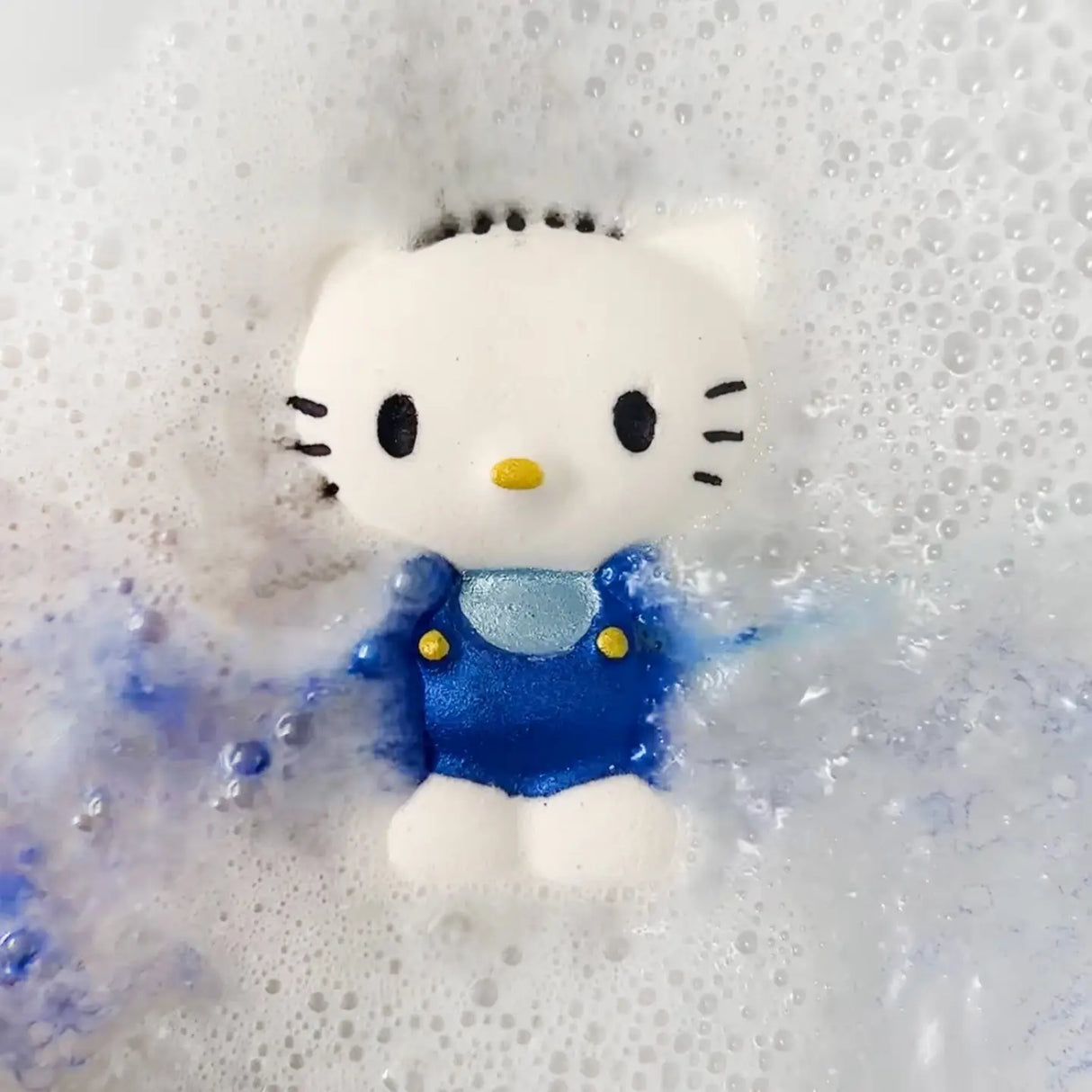Badekugel handgemacht Hello Kitty blau