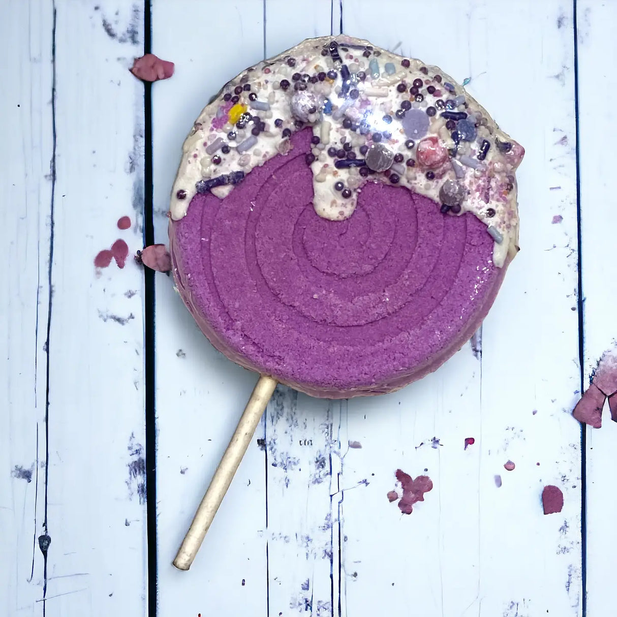 Badekugel handgemacht Lollipop Violett