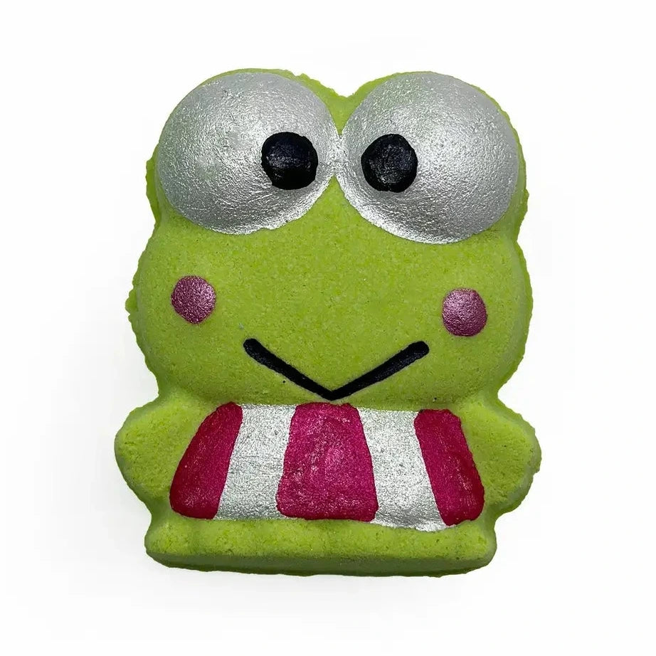 Badekugel handgemacht Frosch mit Rettungsring