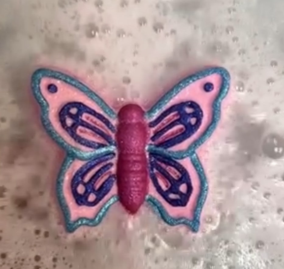 Badekugel handgemacht Schmetterling