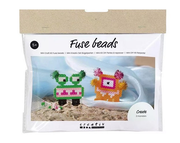 Bastelset Kinder Bügelperlen-Set Monster-Collage Mehrfarbig