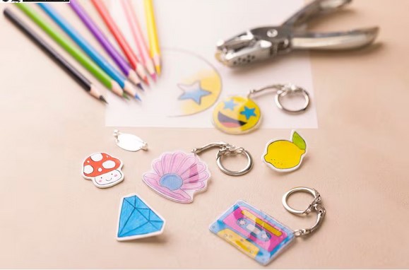 Bastelset Kinder Plastikschrumpf Schlüsselbänder