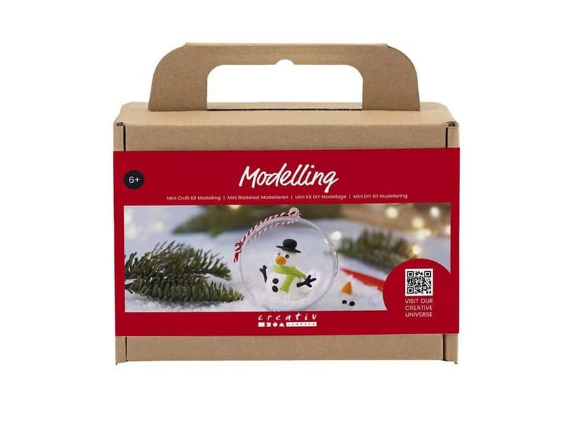 Bastelset Modellieren Weihnachtskugeln Schneemann