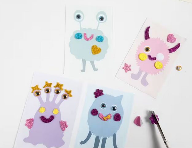 Bastelset Kinder Monster-Collage