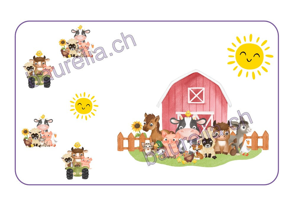 Baurelia Box Inlay bedruckt Bauernhof 1