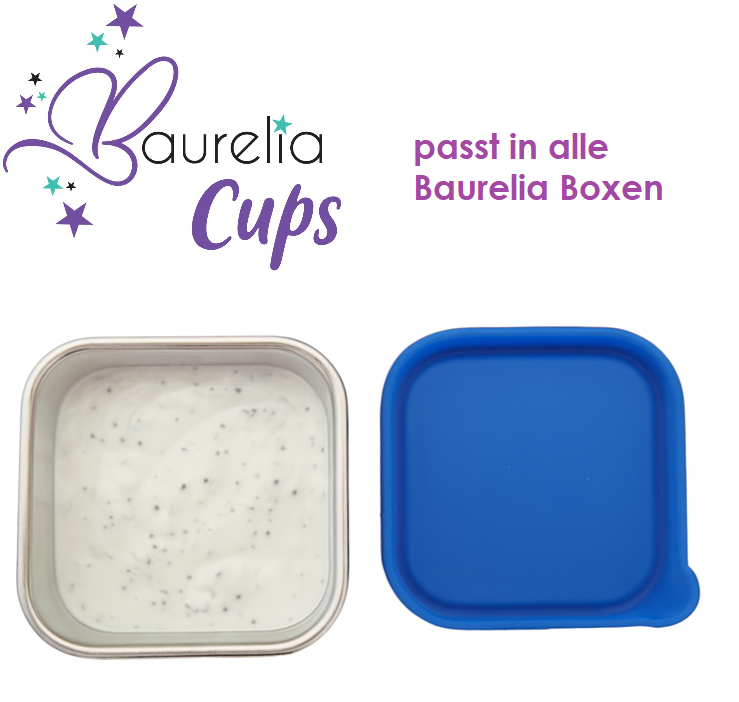 Edelstahlbehälter Baurelia Cups mit Deckel Blau