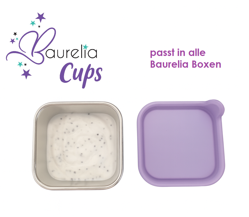 Edelstahlbehälter Baurelia Cups mit Deckel Flieder