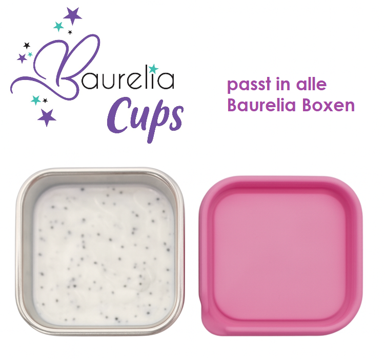 Edelstahlbehälter Baurelia Cups mit Deckel Rosa