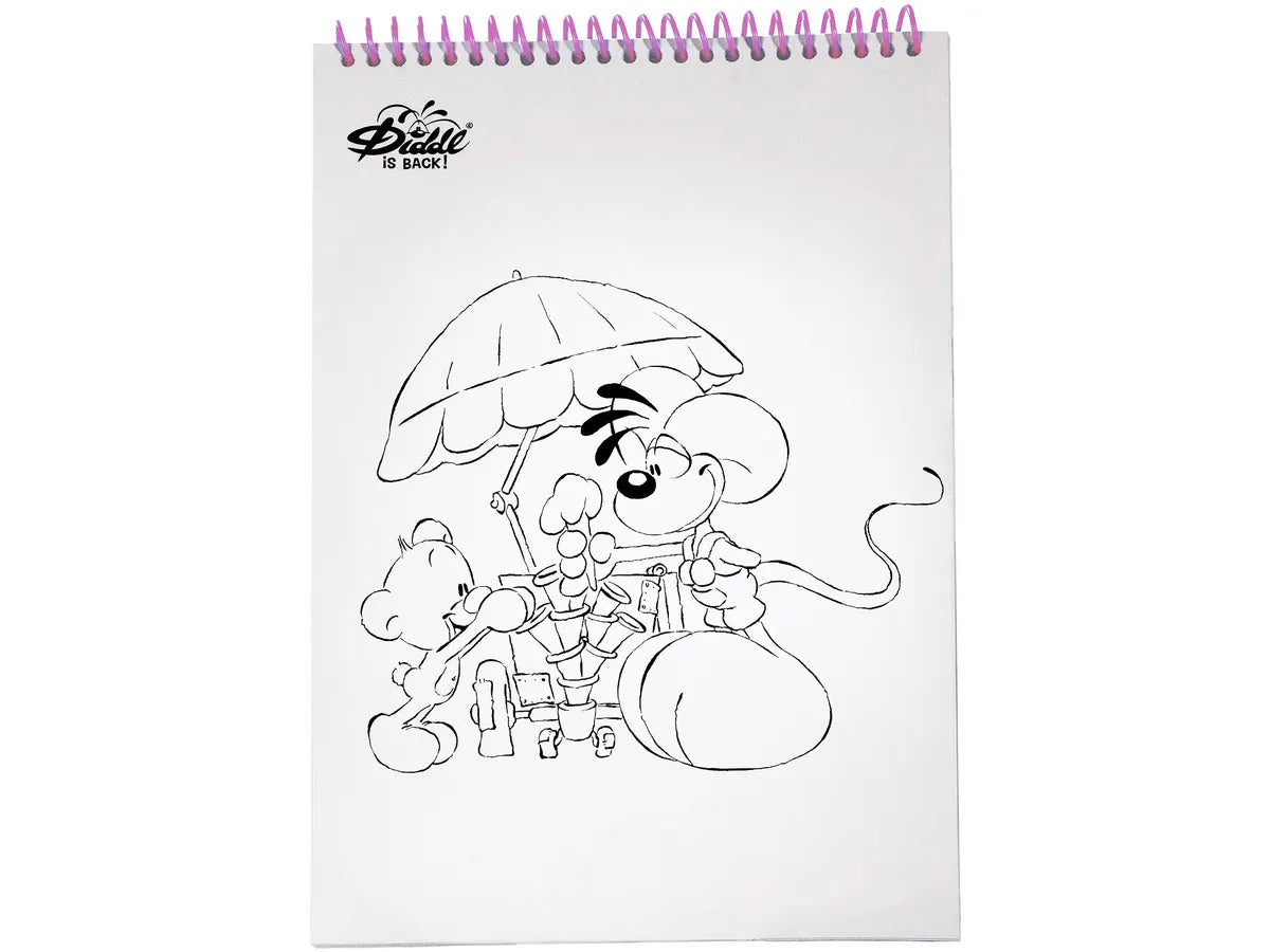 Diddl Malbuch A4 Rosa