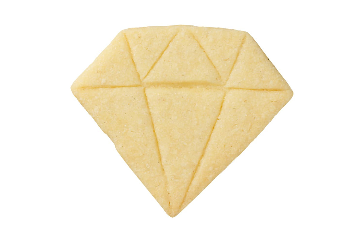 Edelstahl Ausstechform Diamant mit Prägung