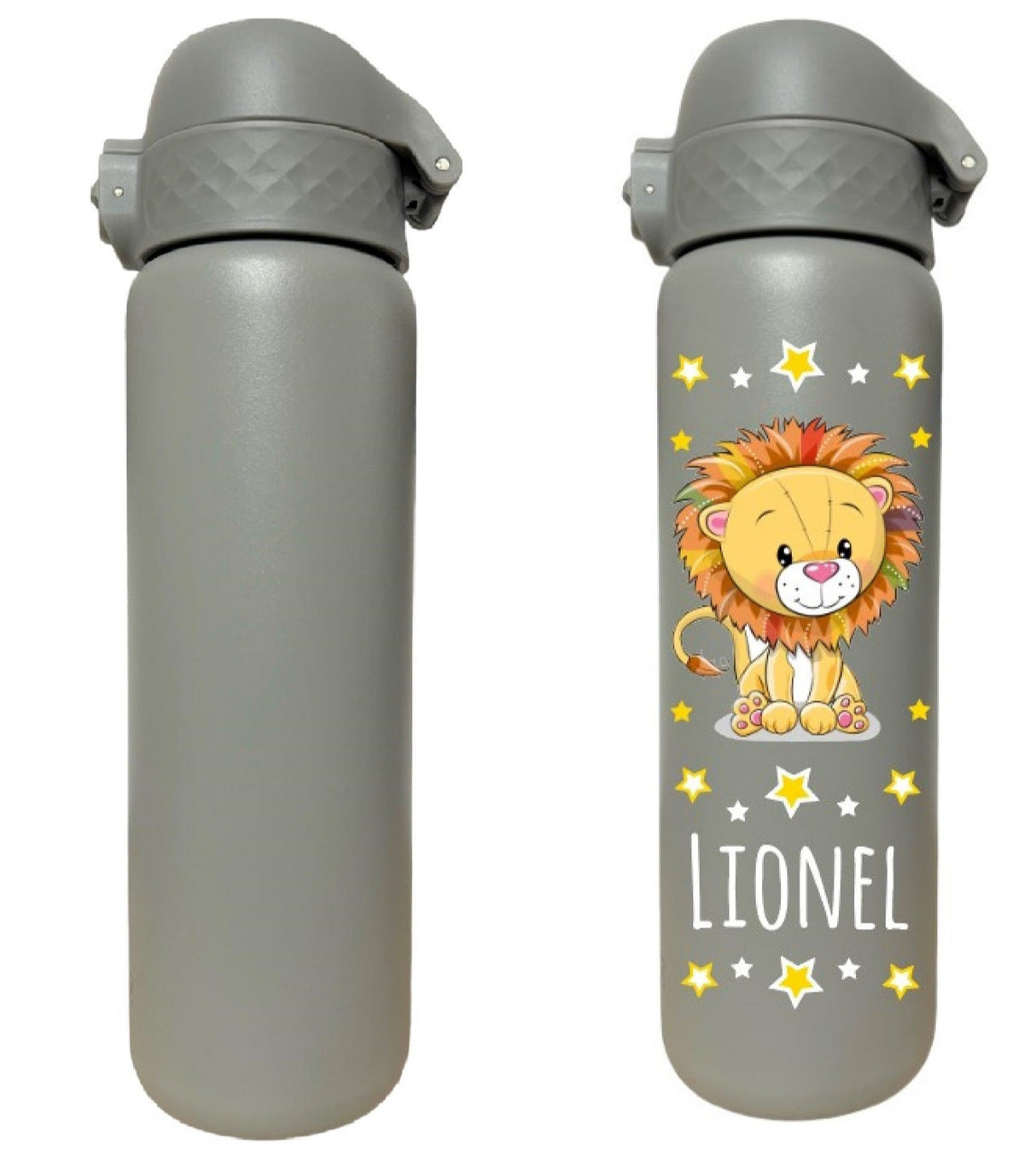 Edelstahl Trinkflasche Ion8 500ml Grau