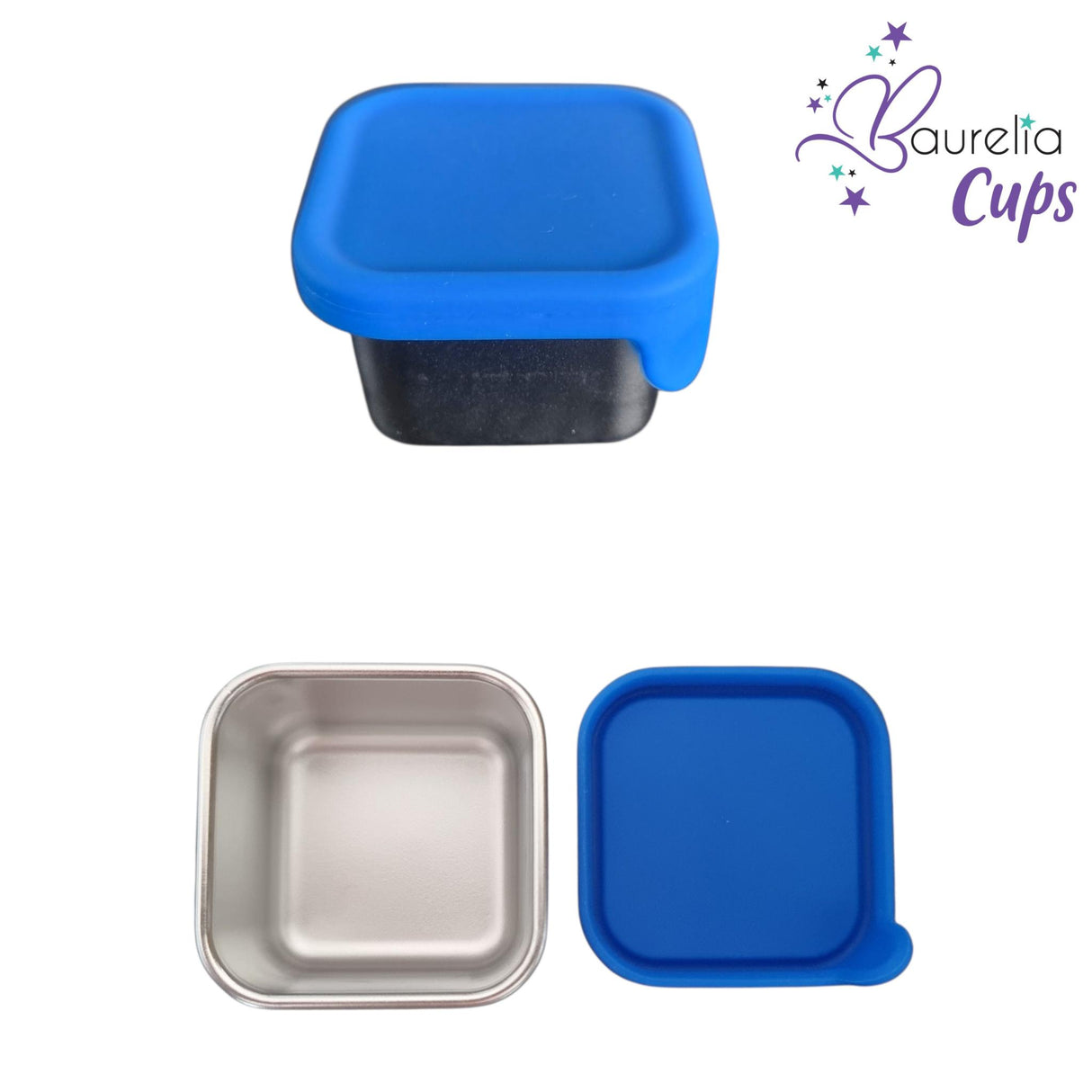 Edelstahlbehälter Baurelia Cups mit Deckel Blau