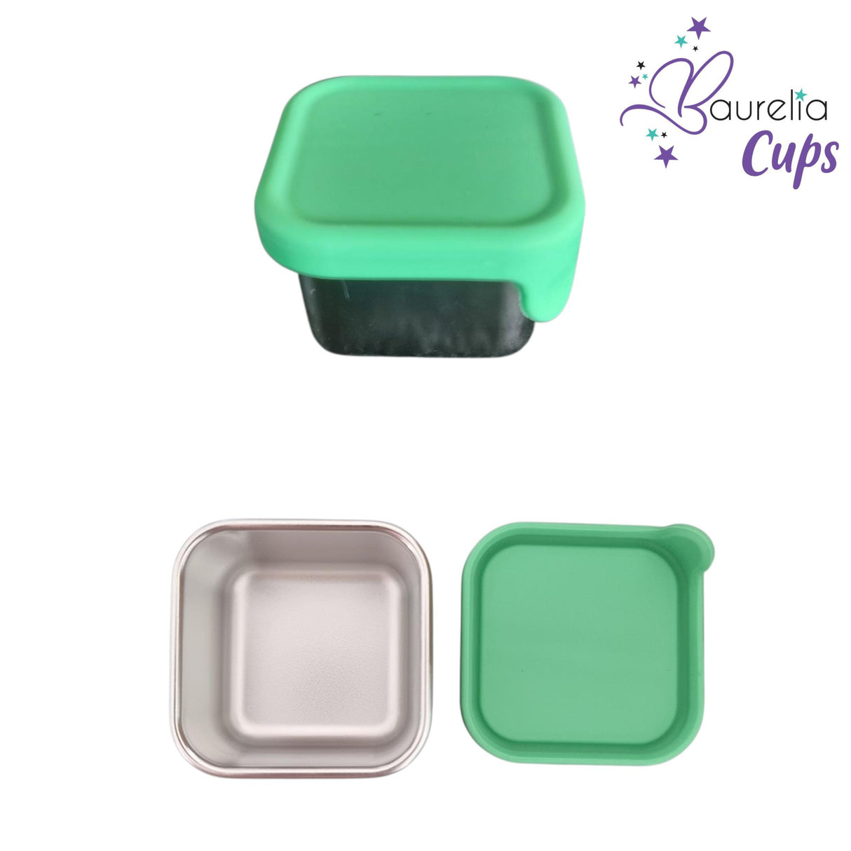 Edelstahlbehälter Baurelia Cups mit Deckel Grün