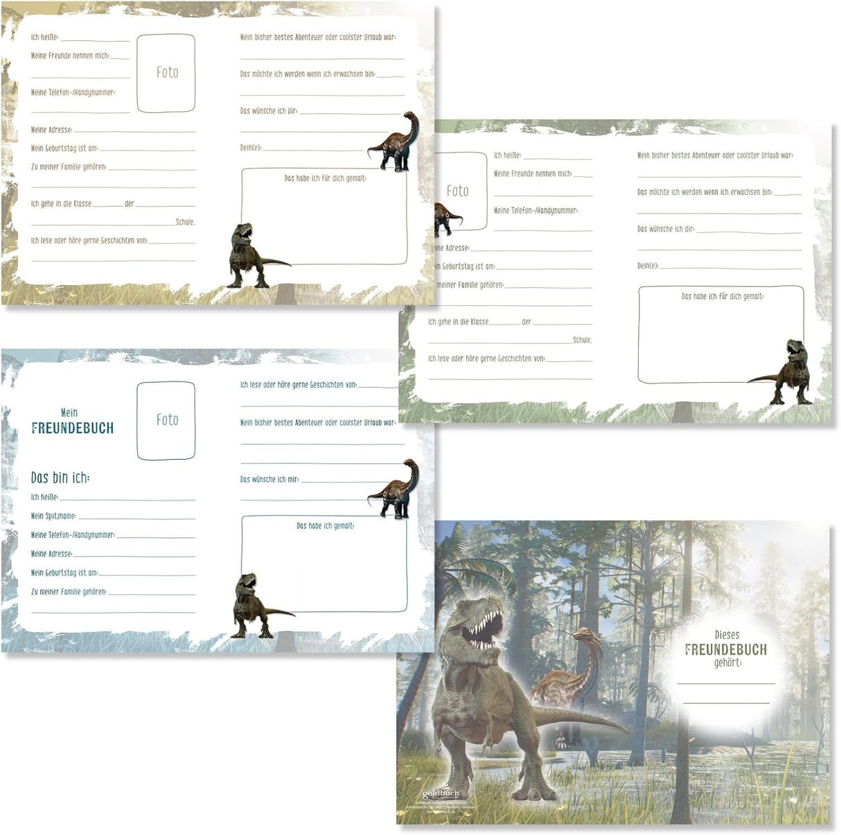 Freundebuch für Kinder - Dinosaurierwelt