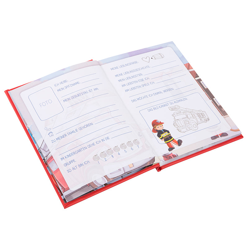 Freundebuch für Kinder im Kindergarten - Feuerwehr