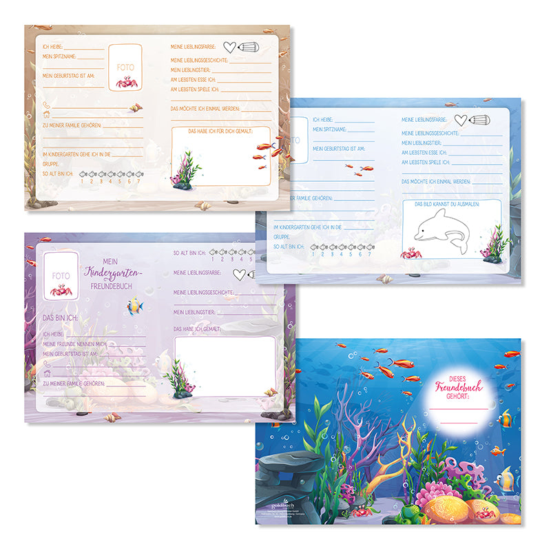 Freundebuch für Kinder im Kindergarten - Meerjungfrau