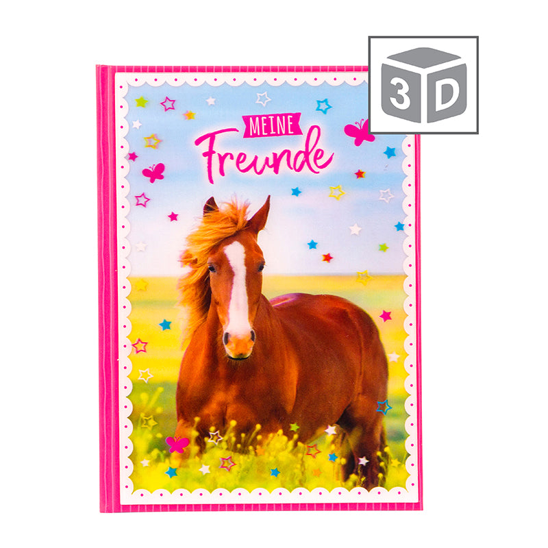 Freundebuch für Kinder - Pferd 3D