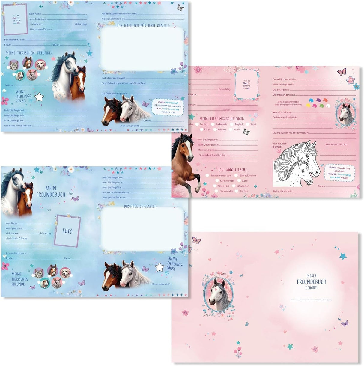 Freundebuch für Kinder - Pferd