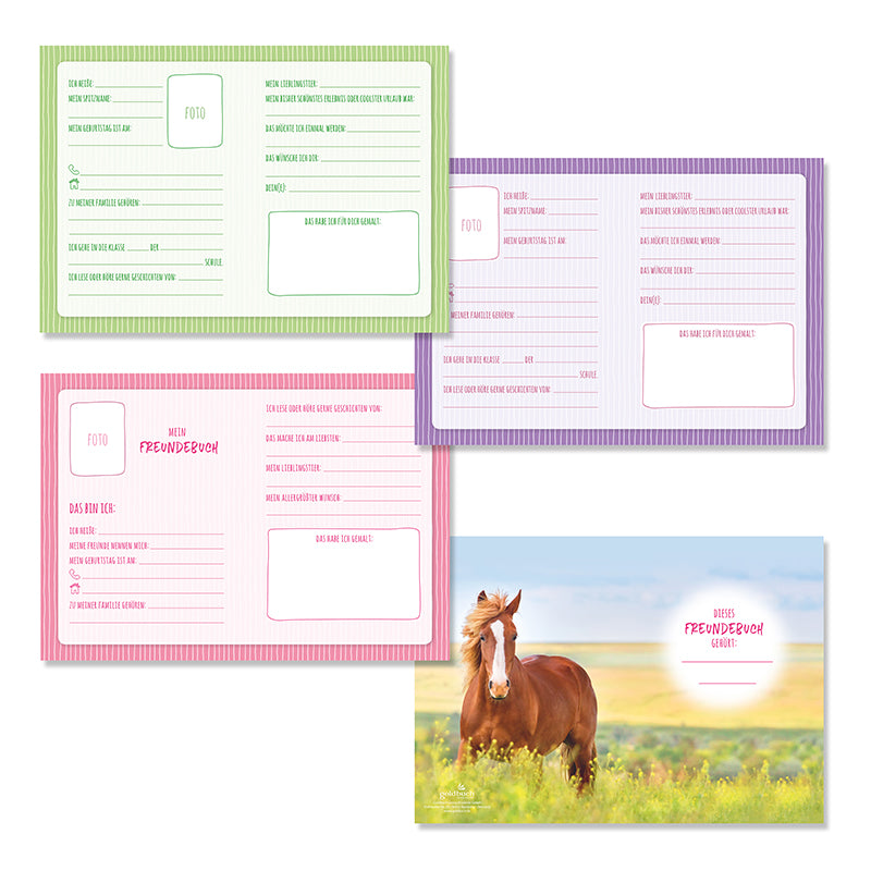 Freundebuch für Kinder - Pferd 3D