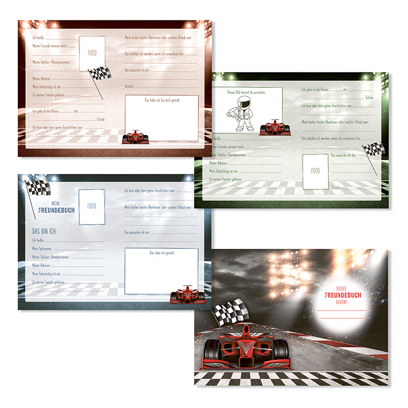 Freundebuch für Kinder - Racing