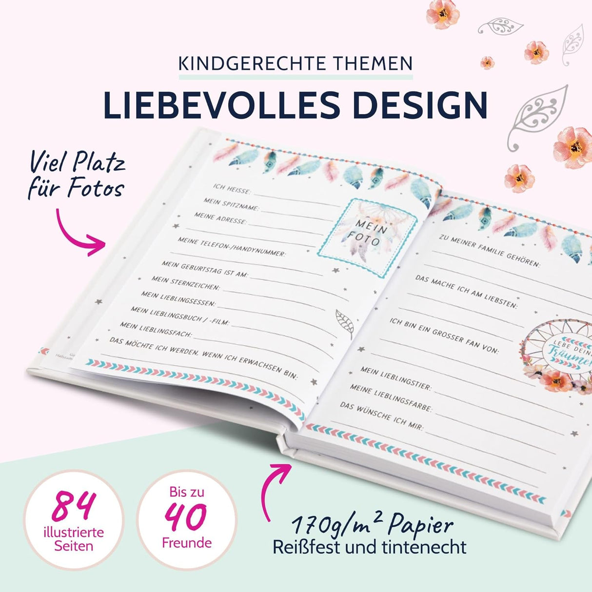 Freundebuch für Kinder - Traumfänger