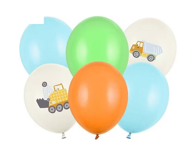 Geburtstagdeko Ballon Baufahrzeuge