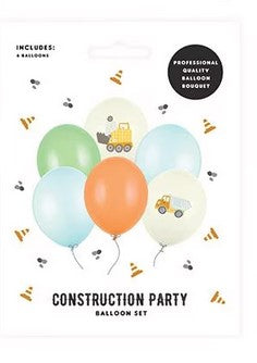 Geburtstagdeko Ballon Baufahrzeuge