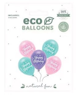 Geburtstagdeko Ballon Mix Happy Birthday Lila