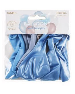 Geburtstagdeko Ballon Metallic Mix Blau