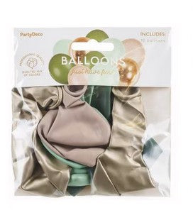 Geburtstagdeko Ballon Metallic Mix Grün