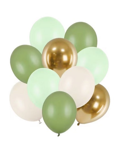 Geburtstagdeko Ballon Metallic Mix Grün