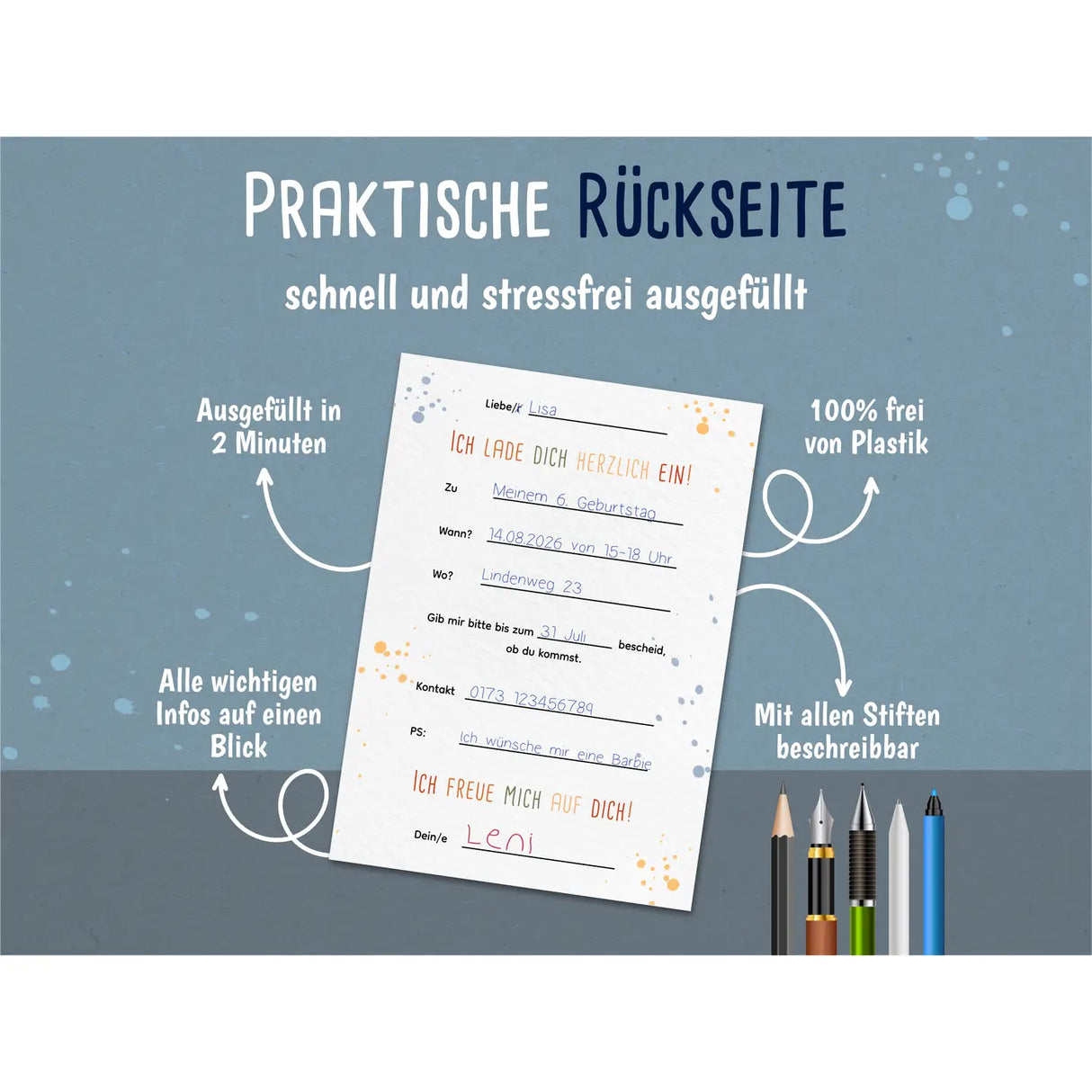 Einladungskarte Kindergeburtstag Pferd