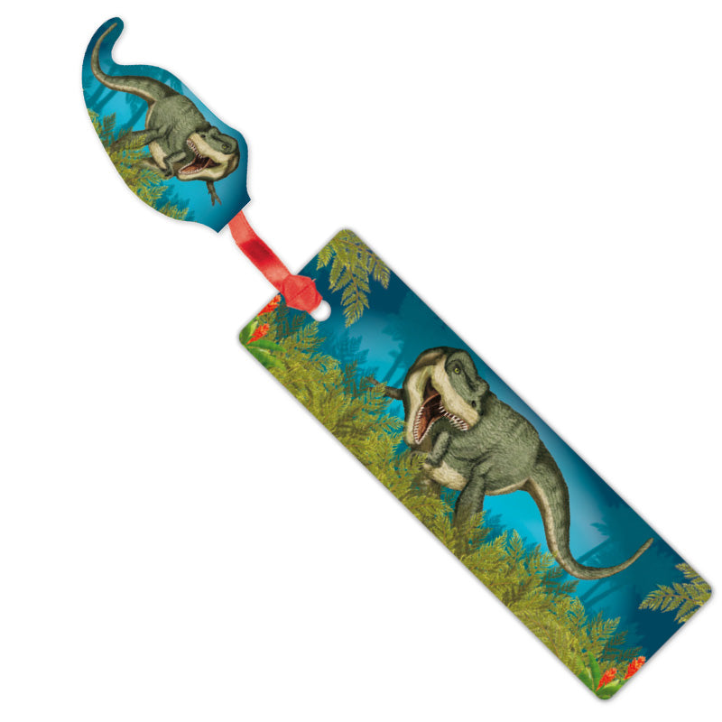 Glitzer Lesezeichen T-Rex