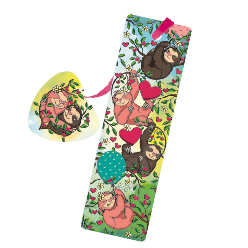 Glitzer Lesezeichen Faultier