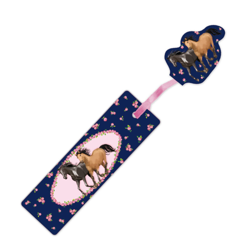 Glitzer Lesezeichen Pferd