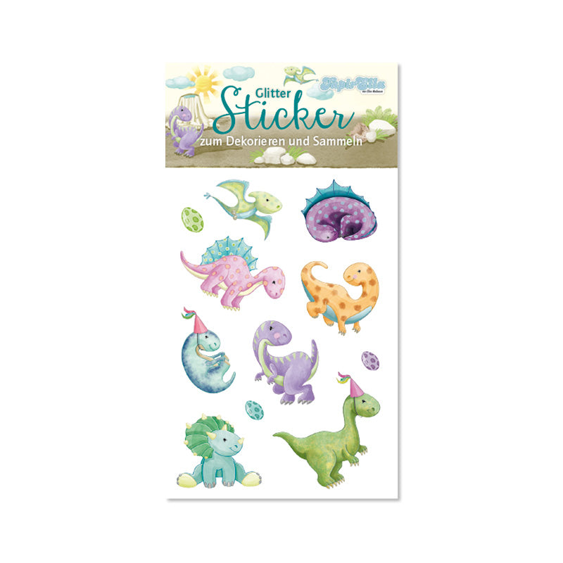 Glitzer Sticker Dino Baby