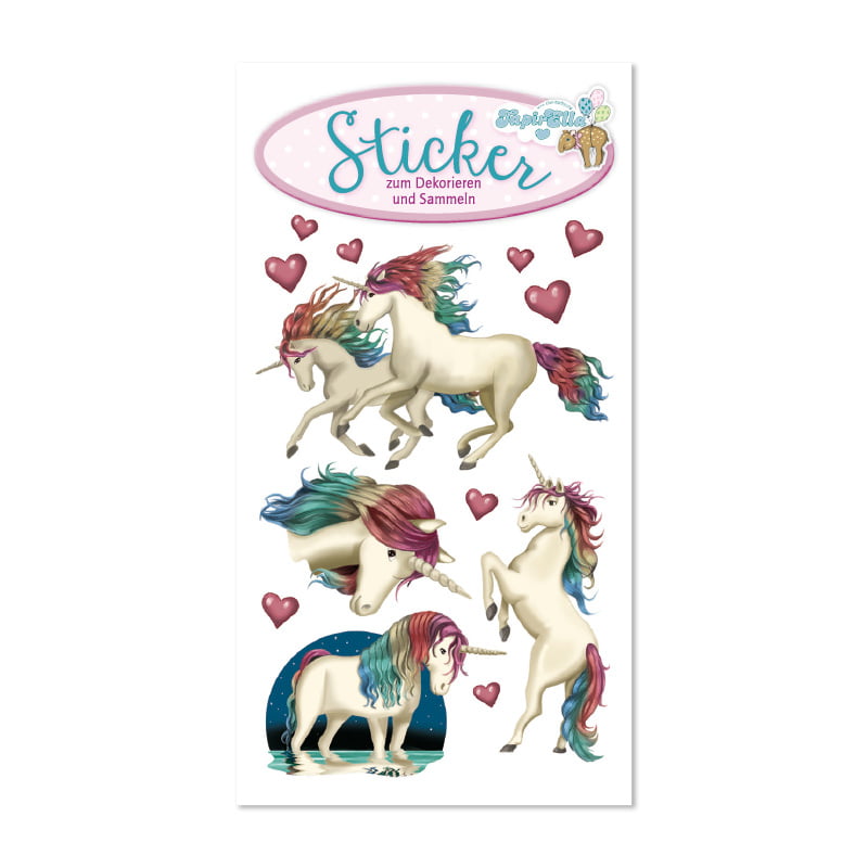Glitzer Sticker Einhorn