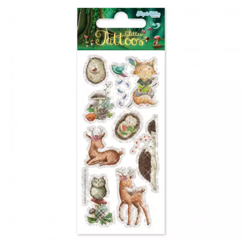 Kinder Glitzer Tattoo Waldtiere