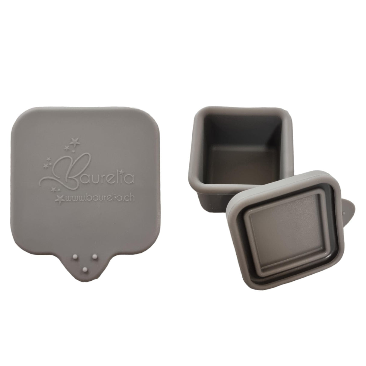 Silikonformen Baurelia Cups mit Deckel 2er Set Blau/Grau