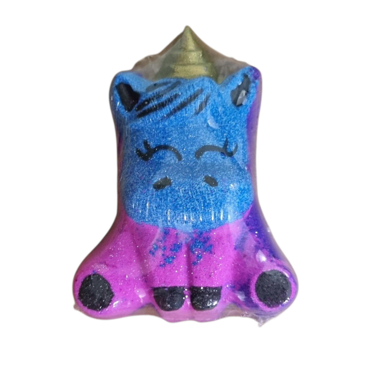 Badekugel handgemacht Einhorn Blau Lila