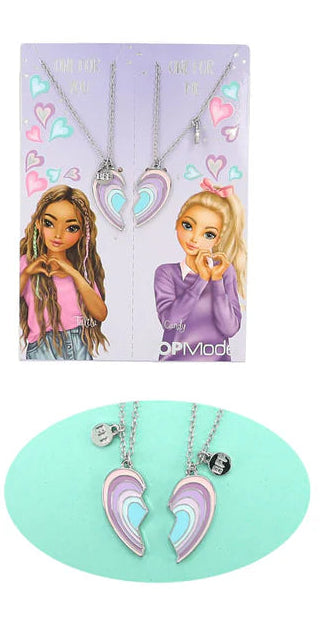 BFF Kette Topmodel Herz Violett-Mint