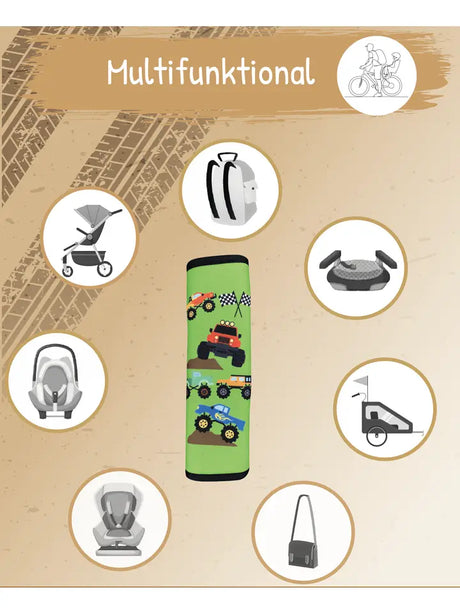 Kinder Autogurt Schutzpolster Monster