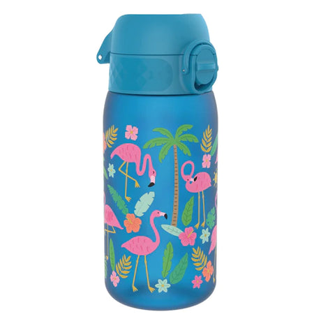 Kinder Trinkflasche Ion8 400ml mit Motiv Flamingo Blau